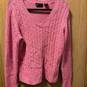 Relativity V-Neck Pink Sweater